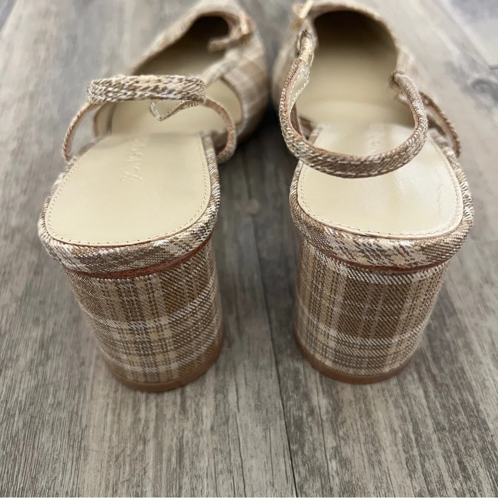Song of Style Cafe Heel in Natural Plaid